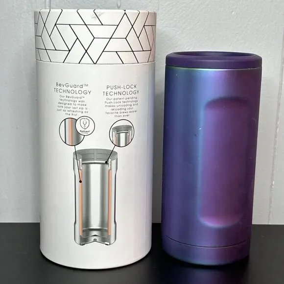 Hopsulator Slim Double-Walled Stainless Steel Insulated Can Coo, 12 oz Dark Aura - Picture 2 of 6